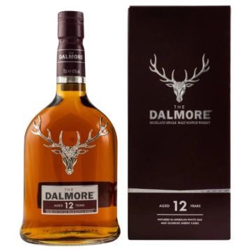 The Dalmore 12 Jahre Highland Single Malt Scotch Whisky / 40 % Vol. / 0,7 Liter-Flasche in  Geschenkverpackung