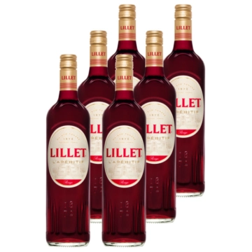 Lillet: Rouge Weinaperitif 6er-Pack / 17 % Vol. / 6 x 0,75 Liter-Flasche