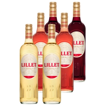 Lillet 6er Mischpaket je 2 x Lillet Blanc, Rouge, Rose / 17 % Vol. / 6 x 0,75 Liter-Flasche
