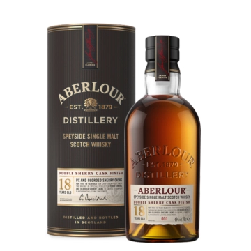 Aberlour 18 Jahre Single Malt Scotch Whisky Double Cask Matured / 43 % Vol. / 0,7 Liter-Flasche in Geschenkdose
