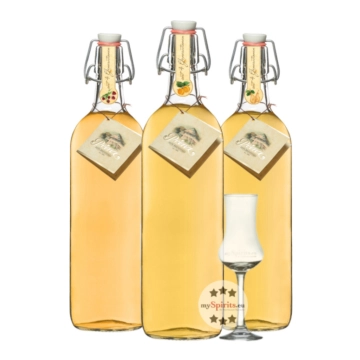 Prinz: Alte Sorten Lieblinge im 3er Set / 41 % vol / 3 x 1 Liter-Flasche + 1 x mySpirits Schnapskelch