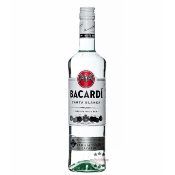 Bacardi Rum Carta Blanca Superior White Rum / 37,5 % Vol. / 0,7 Liter-Flasche