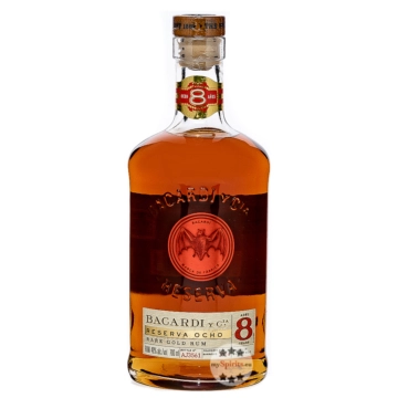 Bacardi Rum Ron 8 Años Gran Reserva / 40 % Vol. / 0,7 Liter