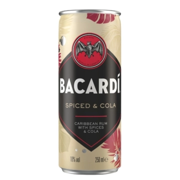 Bacardi Spiced & Cola RTD / 10 % vol / 0,25 Liter-Dose inkl. 0,25 € Pfand