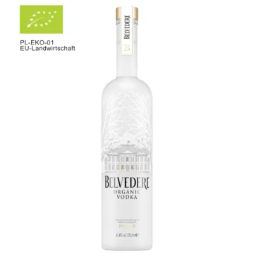 Belvedere Organic Vodka Bio Großflasche mit LED Licht / 40 % Vol. / 1,75 Liter-Flasche