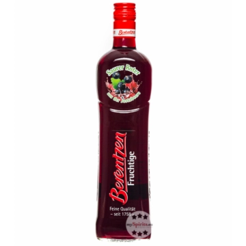 Berentzen Fruchtige – Saurer Roter Likör aus der Jostabeere / 15 % Vol. / 0,7 Liter-Flasche