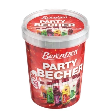 Berentzen Partybecher mit 24+3 Likör-Miniaturen / 15 - 18 % vol / 27 x 0,02 Liter-PET-Flasche