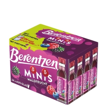 Berentzen Waldfrucht Likör Miniaturen-Probierset / 16 % vol / 24 x 0,02 Liter-Flasche