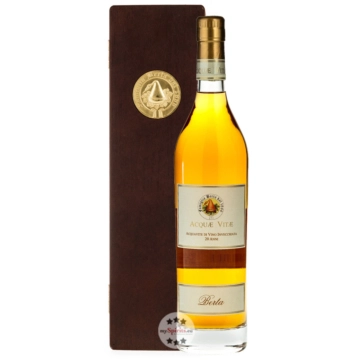 Distillerie Berta Acquae Vitae – Acquavite di Vino Invecchiata 25 Anni / 43 % vol. / 0,7 Liter-Flasche in Holzkiste