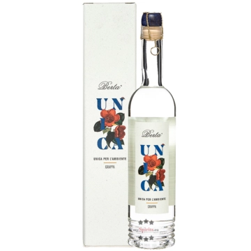 Distillerie Berta Unica Grappa / 43 % vol. / 0,5 Liter-Flasche im Geschenk-Karton