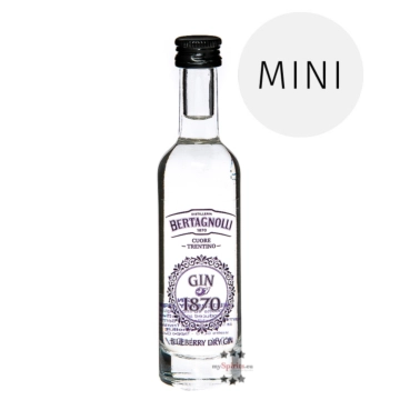 Bertagnolli Gin 1870 Blueberry Dry Gin Mini / 40 % vol / 0,05 Liter-Flasche 