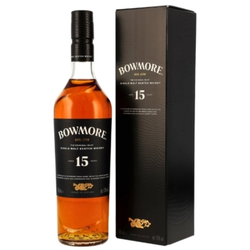 Bowmore 15 Jahre Islay Single Malt Scotch Whisky / 43 % Vol. / 0,7 Liter-Flasche in Geschenkkarton