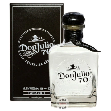 Don Julio Tequila 70 Cristalino Anejo / 35 % Vol. / 0,7 Liter-Flasche in Geschenkkarton