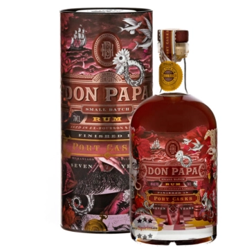 Don Papa Port Cask Small Batch Rum 7 Years Limited Release / 40 % Vol. / 0,7 Liter-Flasche in Geschenkdose