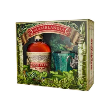 Don Papa Rum Onpack mit Glas / 40 % Vol. / 0,7 Liter in Geschenkpackung