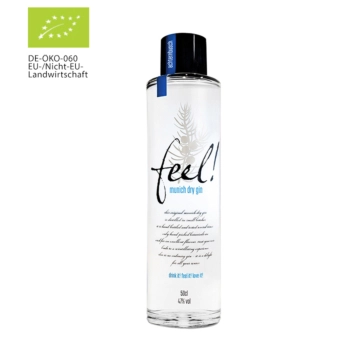 Feel! Munich Dry Gin Bio / 47 % vol. / 0,5 Liter-Flasche