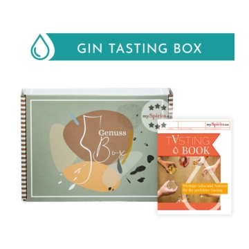 Gin Tasting Set: Florale Gins Probierset / 40 – 47 % Vol. / 5 x 0,02 Liter & 1 x 0,2 Liter (inkl. 0,10 € Pfand) in Genuss-Box