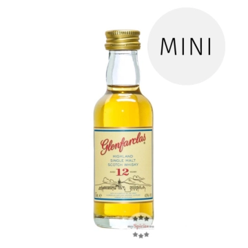 Glenfarclas 12 Jahre Highland Single Malt Scotch Whisky Mini / 43 % Vol. / 0,05 Liter-Flasche