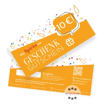 Einkaufsgutschein 10 € - Geschenk-Gutschein zum Einlösen auf mySpirits.eu