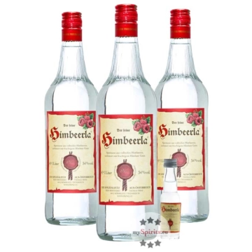 Prinz: Himbeerla Kombi / 34 % Vol. / 3 x 1,0 Liter-Flasche + 1 x 0,02 Liter-Miniatur