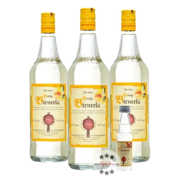 Prinz: Honig Birnerla / 34 % Vol. / 3 x 1,0 Liter-Flasche + 0,02 Liter Miniatur