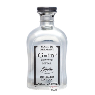 Ziegler Gin G=in3 Classic Metal – Distilled Dry Gin der Brennerei Ziegler / 45 % vol. 0,7 Liter-Flasche