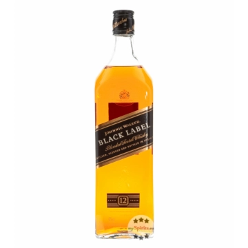 Johnnie Walker Black Label Blended Scotch Whisky – Aged 12 Years / 40 % vol. / 1,0 Liter-Flasche