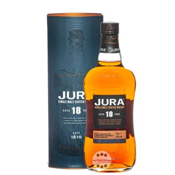 Jura 18 Jahre Single Malt Scotch Whisky / 44 % Vol. / 0,7 Liter-Flasche in Geschenkdose
