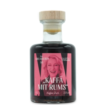 Lantenhammer Raritas Die Gruaberin "Kaffä mit Rums" Kaffeelikör mit Rum / 25 % vol / 0,2 Liter-Flasche