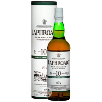 Laphroaig 10 Years Original Cask Strength Batch 014 Islay Single Malt Scotch Whisky / 58,6 % Vol. / 0,7 l in Geschenkdose