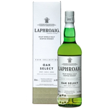 Laphroaig Oak Select Islay Single Malt Scotch Whisky / 40 % Vol. / 0,7 Liter-Flasche in Geschenkdose
