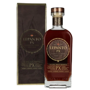 Lepanto PX Pedro Ximenez Brandy de Jerez / 36 % Vol. / 0,7 Liter-Flasche in Geschenkpackung
