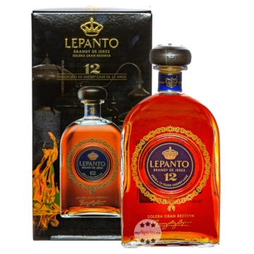 Lepanto Solera Gran Reserva Brandy de Jerez / 36 % Vol. / 0,7 Liter-Flasche in Geschenkpackung