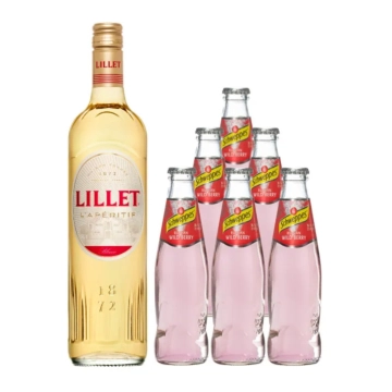 Lillet Wild Berry Set: 1 x Lillet Blanc (17 % Vol., 0,75 L) + 6 x Schweppes Wild Berry (0,2 L inkl. 0,60 € Pfand) 