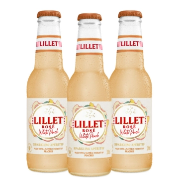 Lillet Rosé White Peach RTD 3er-Set / 10,3 % vol / 3 x 0,2 Liter-Flasche