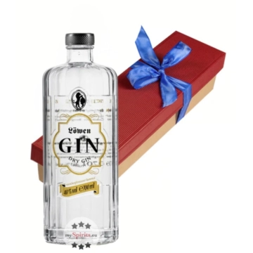 Bergbrennerei Löwen Geschenk-Set Löwen Gin mit Gin-Glas / 40 % vol. 0,7 l in Geschenk-Schachtel