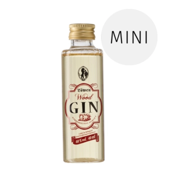 Löwen: Wood Gin Mini / 40 % Vol. / 0,04 Liter-Flasche 