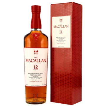 The Macallan Sherry Oak 12 Jahre Highland Single Malt Scotch Whisky / 40 % Vol. / 0,7 Liter-Flasche in Geschenkbox