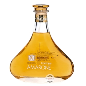 Marcati: Grappa Amarone Barrique Ercole Gagliano / 40 % vol / 0,7 Liter-Flasche in Holzbox