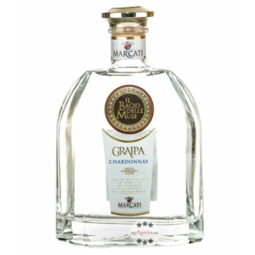Marcati Grappa Chardonnay „Il Bacio delle Muse“ / 40 % Vol. / 0,7 Liter-Flasche
