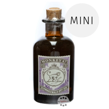 Monkey 47 Schwarzwald Dry Gin Miniatur / 47 % vol. / 0,05 Liter-Flasche