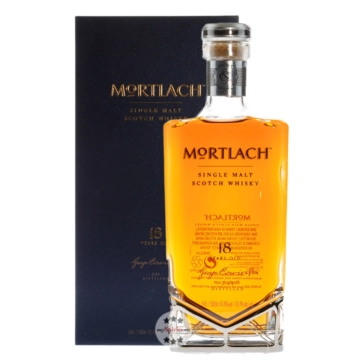 Mortlach 18 Years Old Speyside Single Malt Scotch Whisky – 2.81 distilled / 43,4 % vol. / 0,5 Liter-Schmuck-Flasche in Geschenk-Kassette