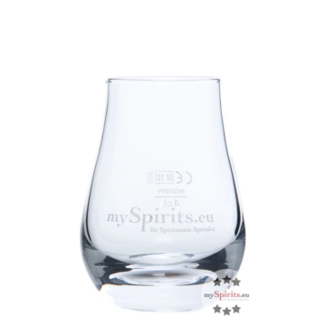mySpirits Schnapsglas - kleines Nosingglas mit mySpirits-Druck mit 4cl Eichstrich / Fassungsvermögen: 12 cl, Höhe: 8cm