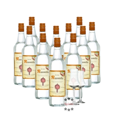 12 x Prinz Nusserla / 34 % Vol. / 12 x 1,0 Liter-Flasche + 2 x gratis mySpirits-Schnapskelch