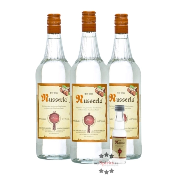 Prinz: Nusserla Kombi / 34 % Vol. / 3 x 1,0 Liter-Flasche + 0,02 Liter-Miniatur