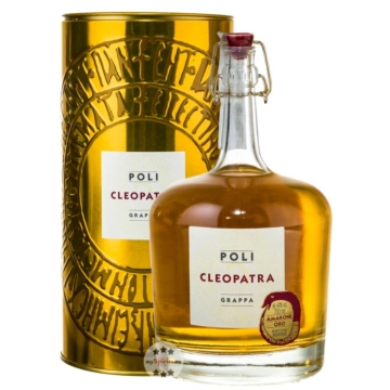 Poli Grappa Cleopatra Amarone Oro / 40 % Vol. / 0,7 Liter-Flasche in Geschenkdose