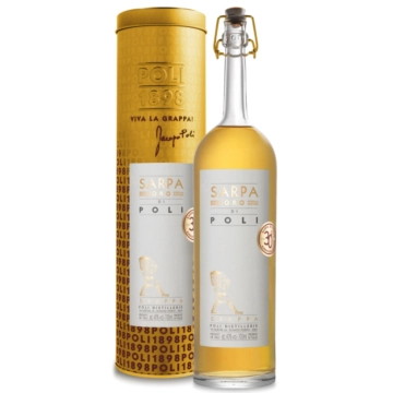 Poli Grappa Sarpa Oro di Poli Barrique / 40 % Vol. / 0,7 Liter-Flasche in Geschenkdose