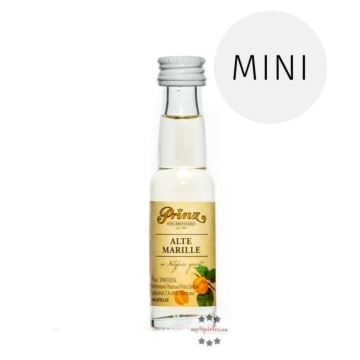 Prinz: Alte Marille im Holzfass gereift / 41 % Vol. / 0,02 Liter-Flasche