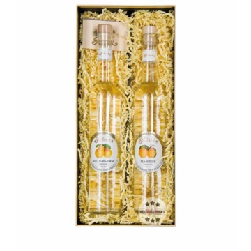 Prinz Geschenk-Set Die traditionellen Zwei - Prinz Williams-Schnaps & Marillen-Schnaps / 40 % vol. / 2 x 0,5 Liter-Flasche in Geschenk-Box
