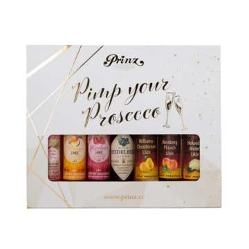 Prinz Miniaturen-Probierset &bdquo;Pimp your Prosecco&ldquo; / 16 - 25 % Vol. / 7x 0,04 Liter-Flasche